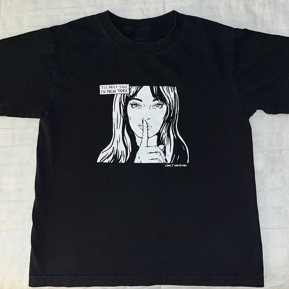 john galt/brandy melville “i’ll meet you in new york” graphic tee